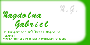 magdolna gabriel business card